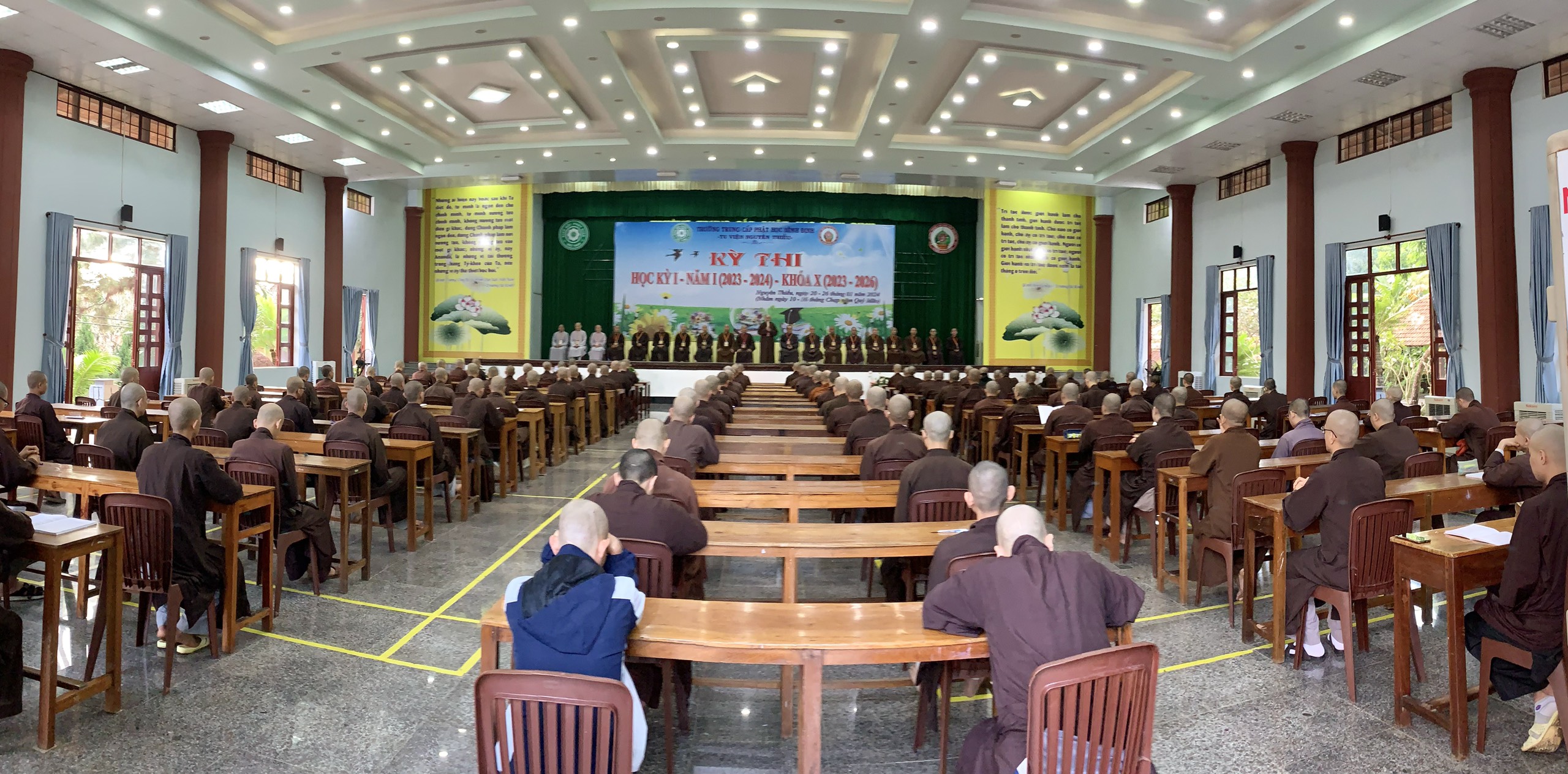 Trường Trung cấp Phật học Bình Định tổ chức thi học kỳ 1 năm I khóa X